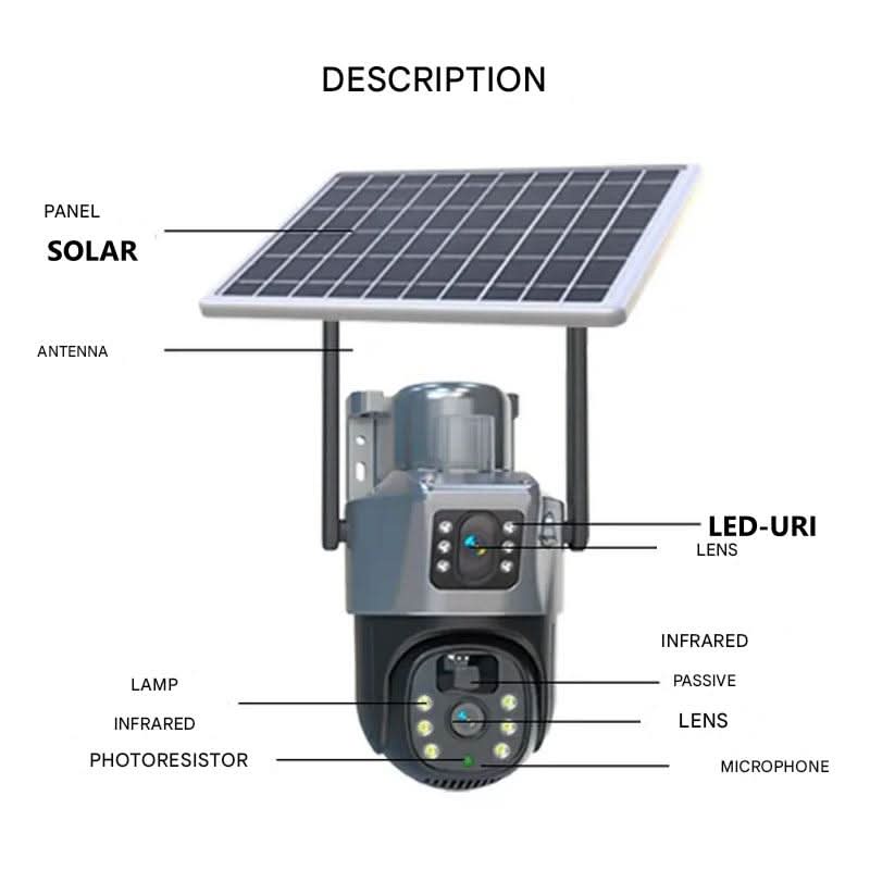 Wireless Outdoor Security Camera 4K with Solar Power and 10x Zoom - Souliia