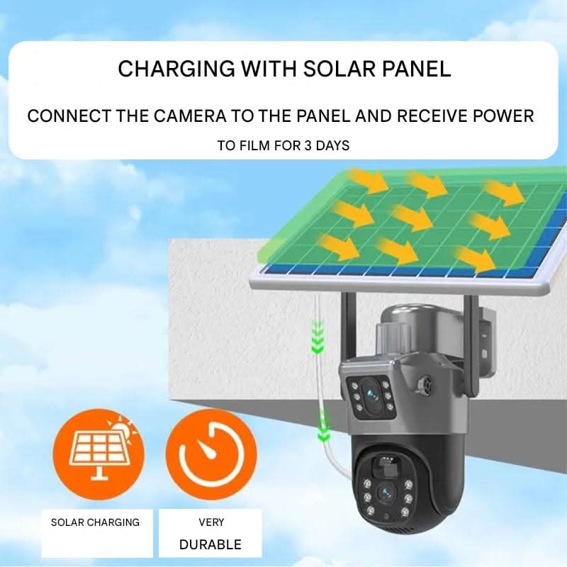 Wireless Outdoor Security Camera 4K with Solar Power and 10x Zoom - Souliia