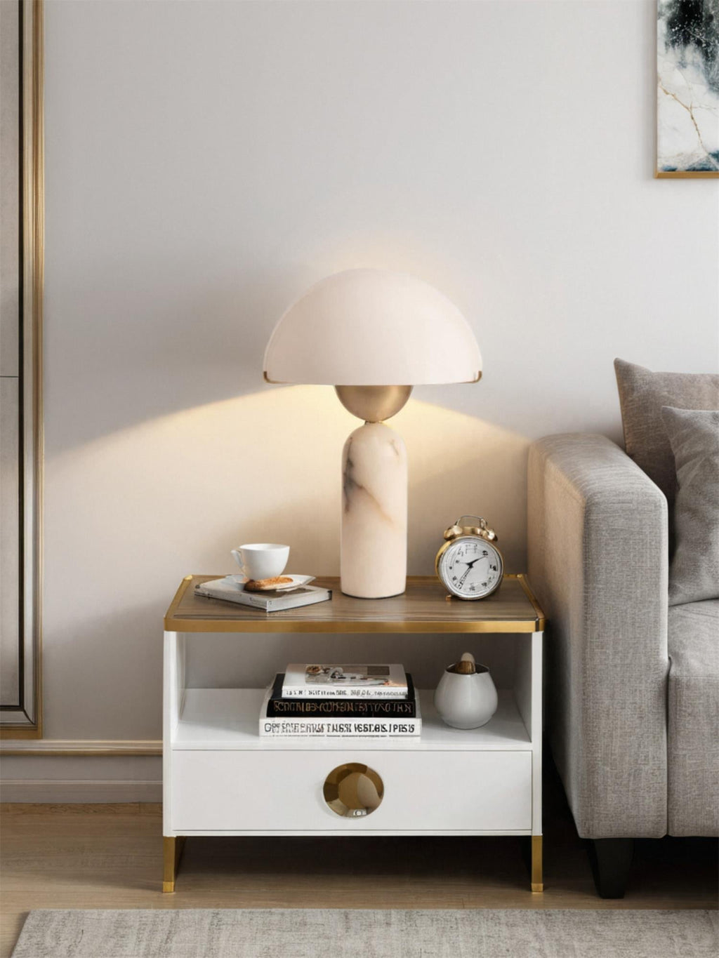 Peono Alabaster Table Lamp | Souliia