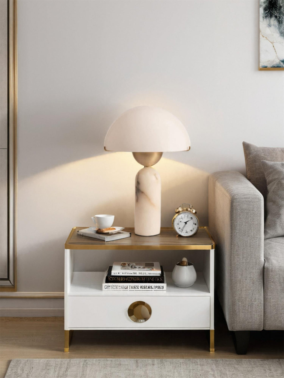 Peono Alabaster Table Lamp | Souliia