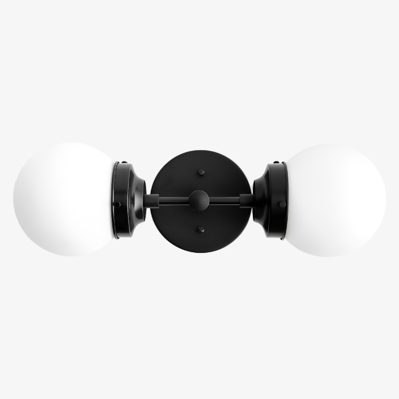 Lumio Globe Modern Geometric Wall Sconce – Elegant Art Deco Vanity Fixture for Powder Room or Hallway | Souliia