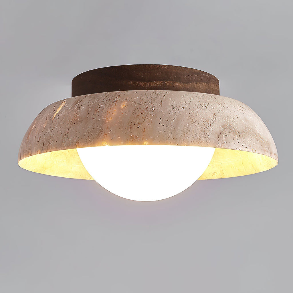 Lampada da soffitto Piedra in travertino | Souliia