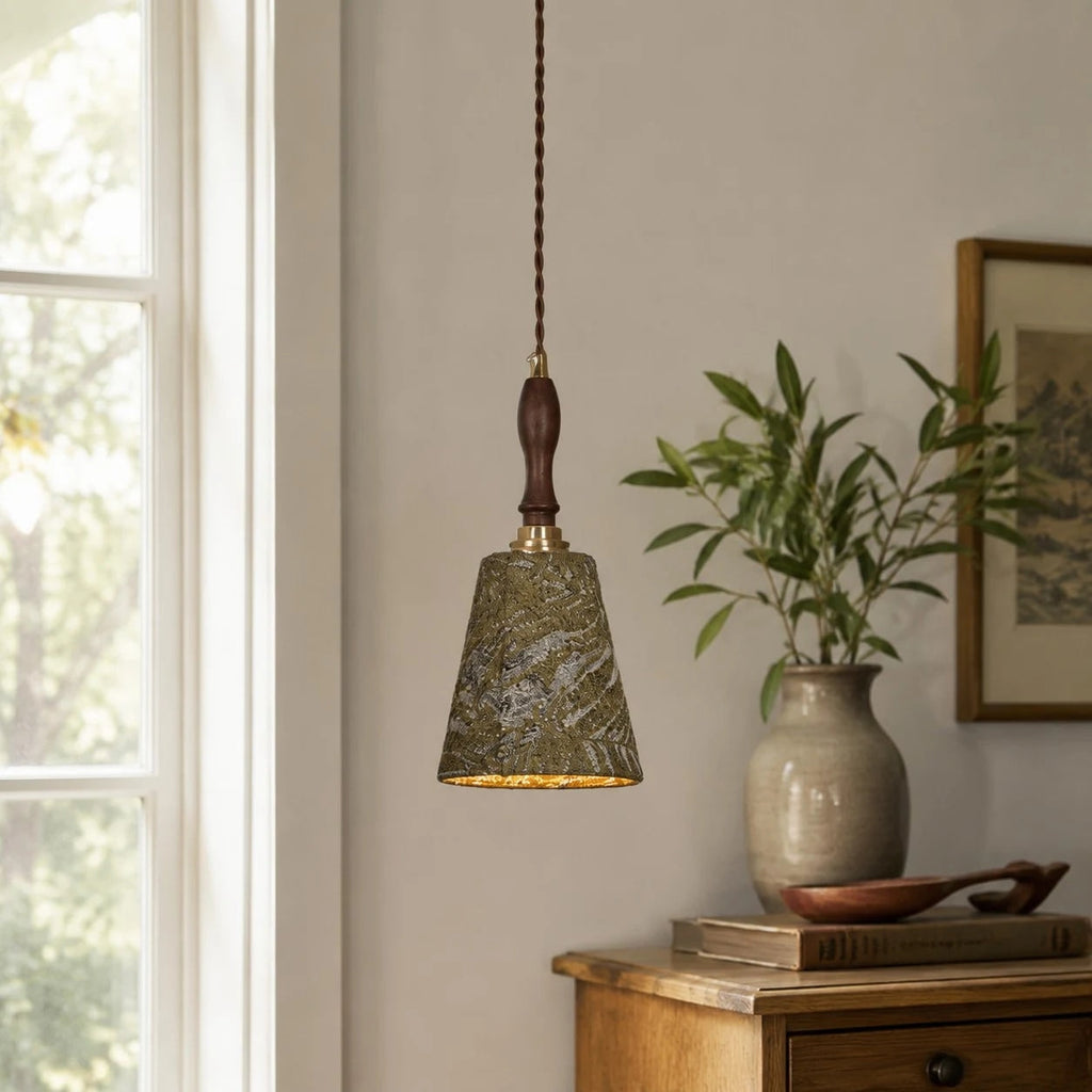 Wabi-sabi-pendellampe i stof | Souliia