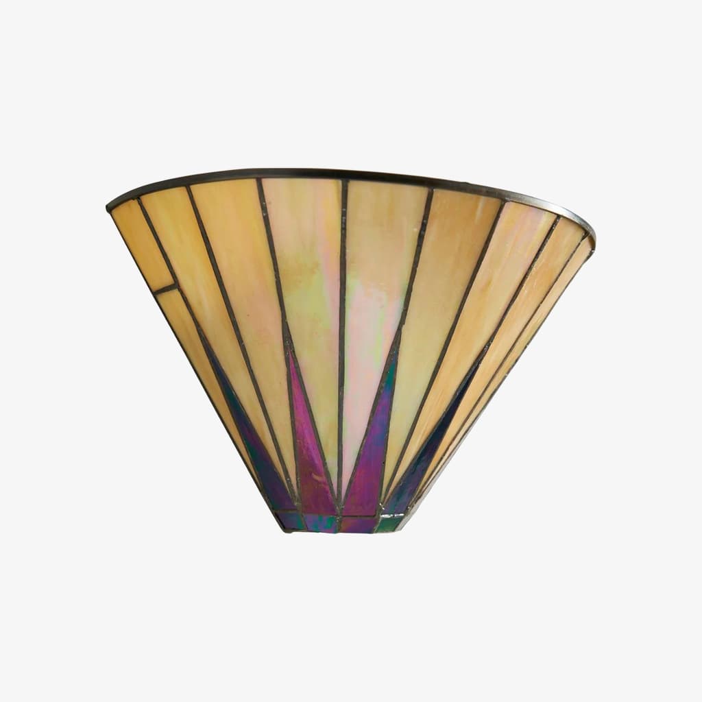 TF Art Deco Tiffany Glass Wall Sconce – Handcrafted Geometric Light for Hallways and Living Areas | Souliia