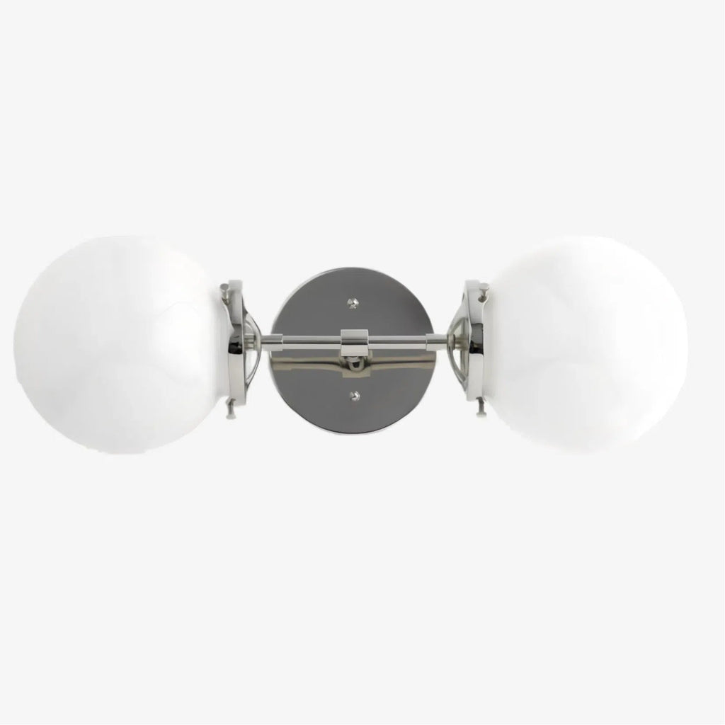 Lumio Globe Opal Glass – Mid-Century Modern Bathroom Wall Sconce | Souliia