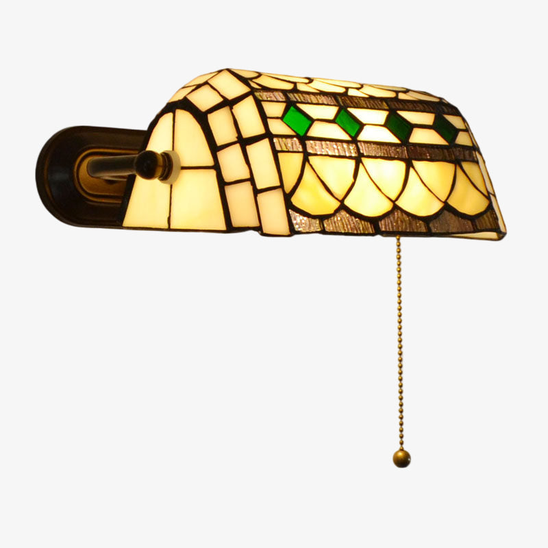 TF Tivanny Floral Stained Glass Wall Light - Tiffany Inspired Wall Sconce for Bedroom or Hall Decor | Souliia