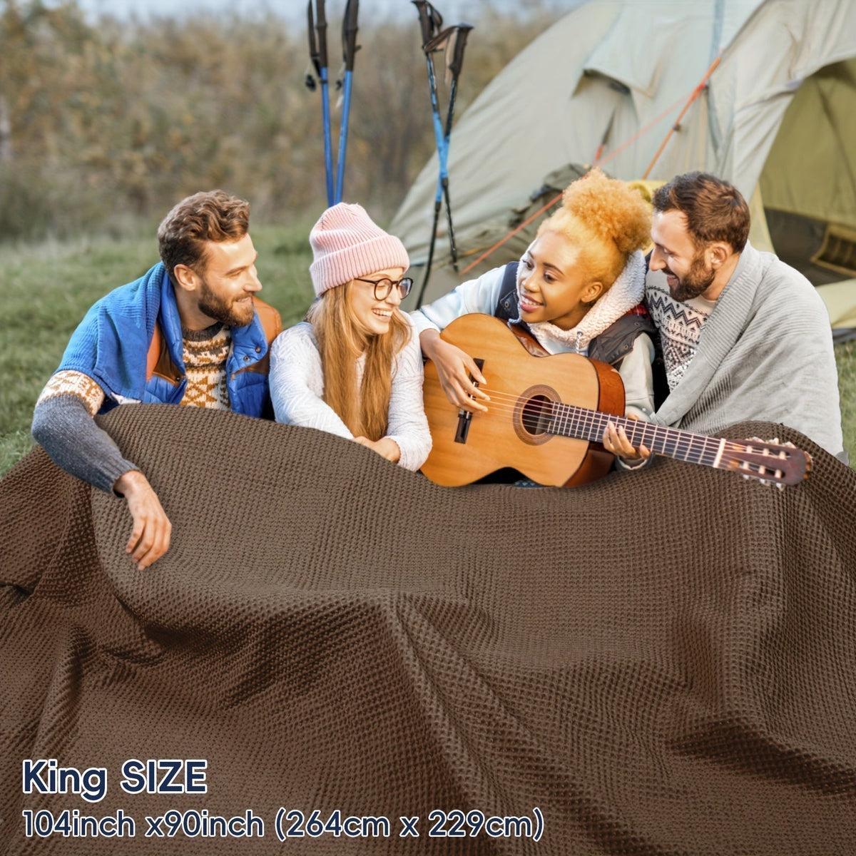 Cloudweave Cozy Waffle Throw Blanket — Lightweight, Durable Everyday Weave