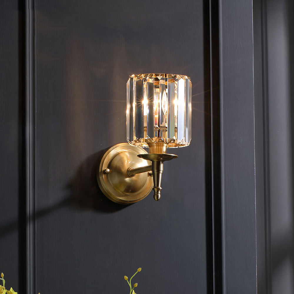 Lustrielle funkelnde Kristall-Wandlampe im Vintage-Stil – luxuriöse Wandleuchte für Flur & Esszimmer | Souliia