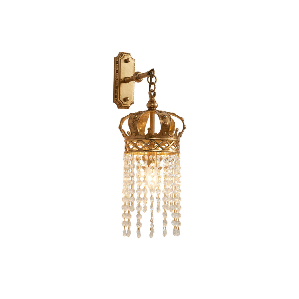 Timon Brass Crown Wall Lamp | Souliia