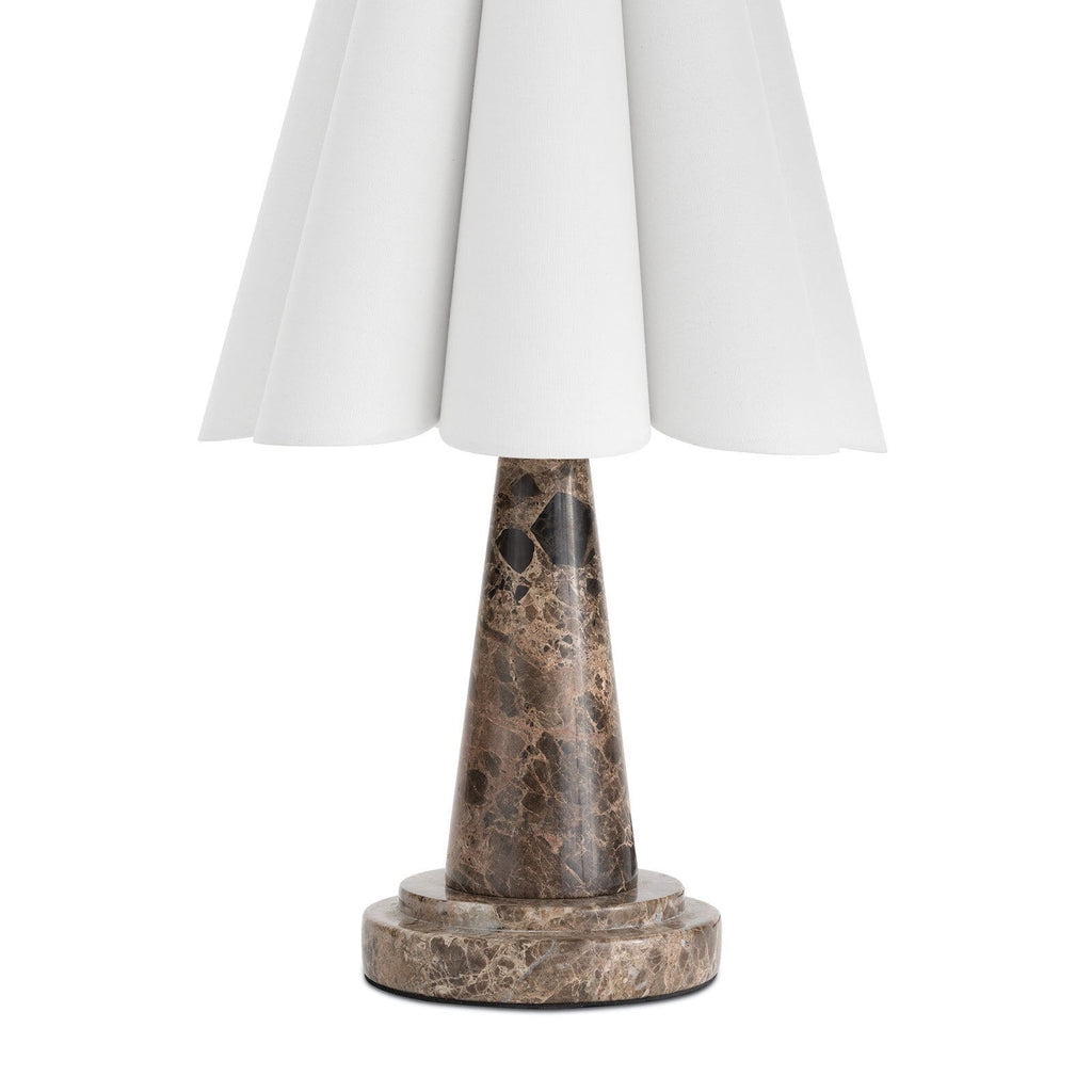 Shadon Marble Pleated Table Lamp | Souliia