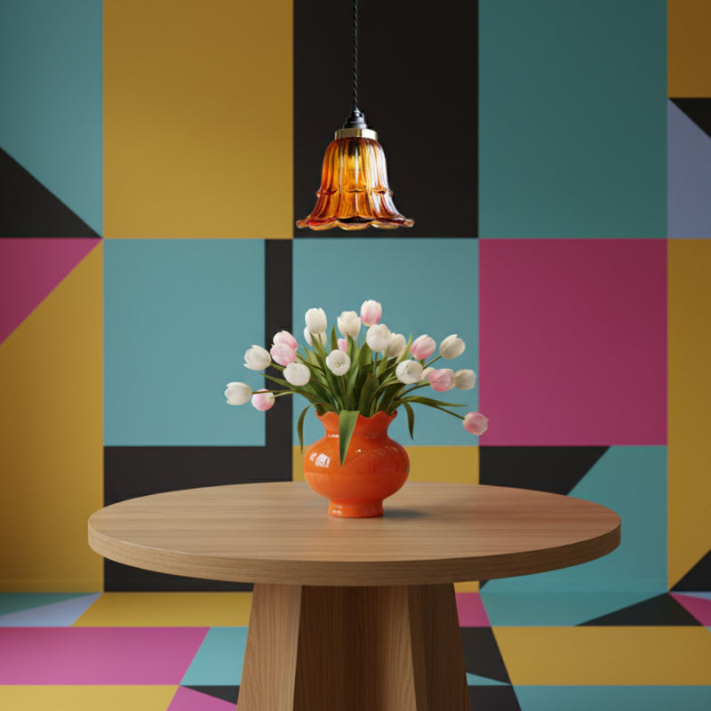 Solmira Klassische Glas-Pendelleuchte - Dekorative Easy-Fit-Pendelleuchte für Lounge und Eingangsbereich | Souliia