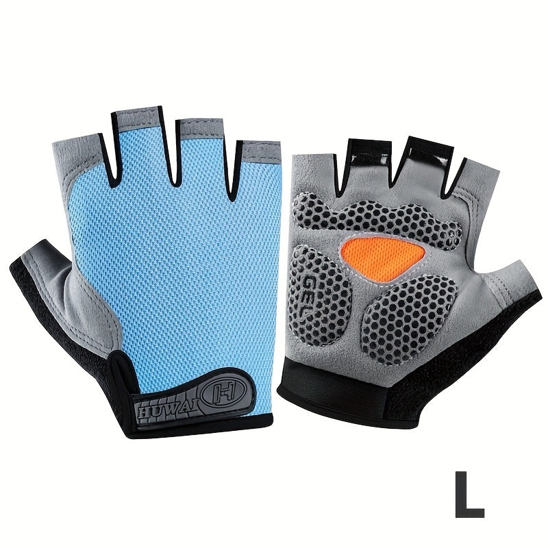 AthletiQ Half-Finger Outdoor Gloves, Universally Sized for Men & Women