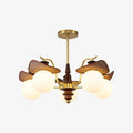 Solvane Multi Arm Chandelier with Glass Shades - Retro Decorative Lighting for Dining Room | Souliia