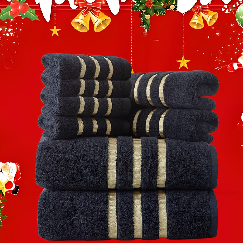 Luxebliss 8-Piece 100% Cotton Towels Set — 400 GSM Hotel-Quality Plush & Absorbent