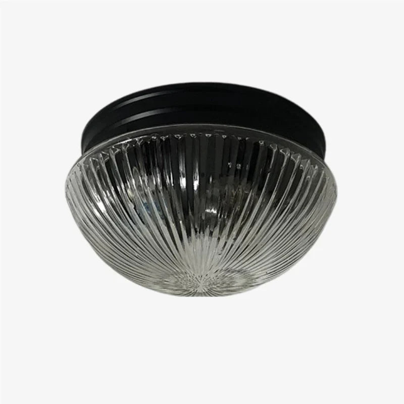 Ribbed or Opal Glass Flush Mount Ceiling Light | Souliia