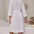 Relax Luxe Unisex Waffle Bathrobe — Lightweight Fit, Belt Closure