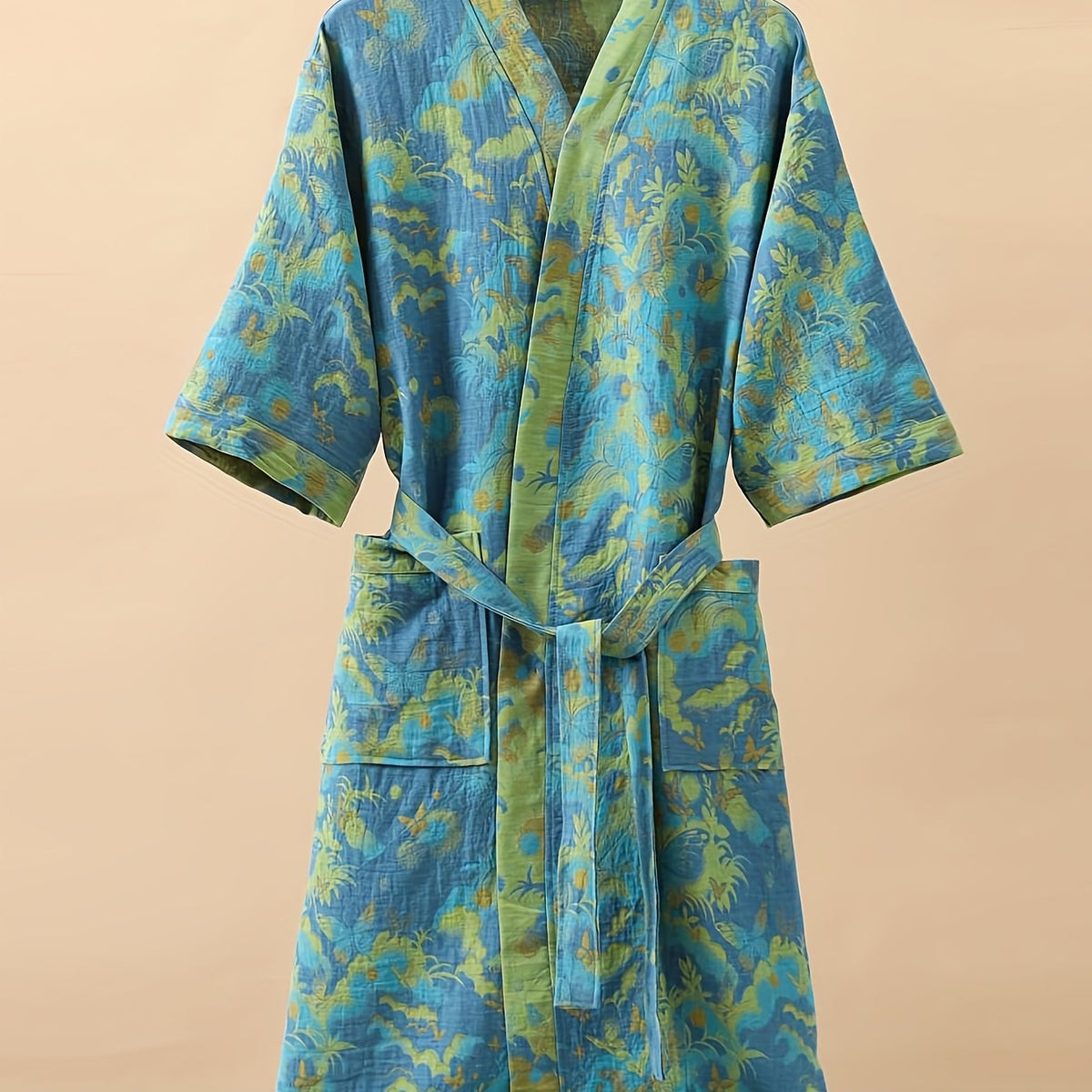 Luxeloom Unisex 100% Cotton Gauze Sleepwear Set — Breathable, Double-Layer Weave