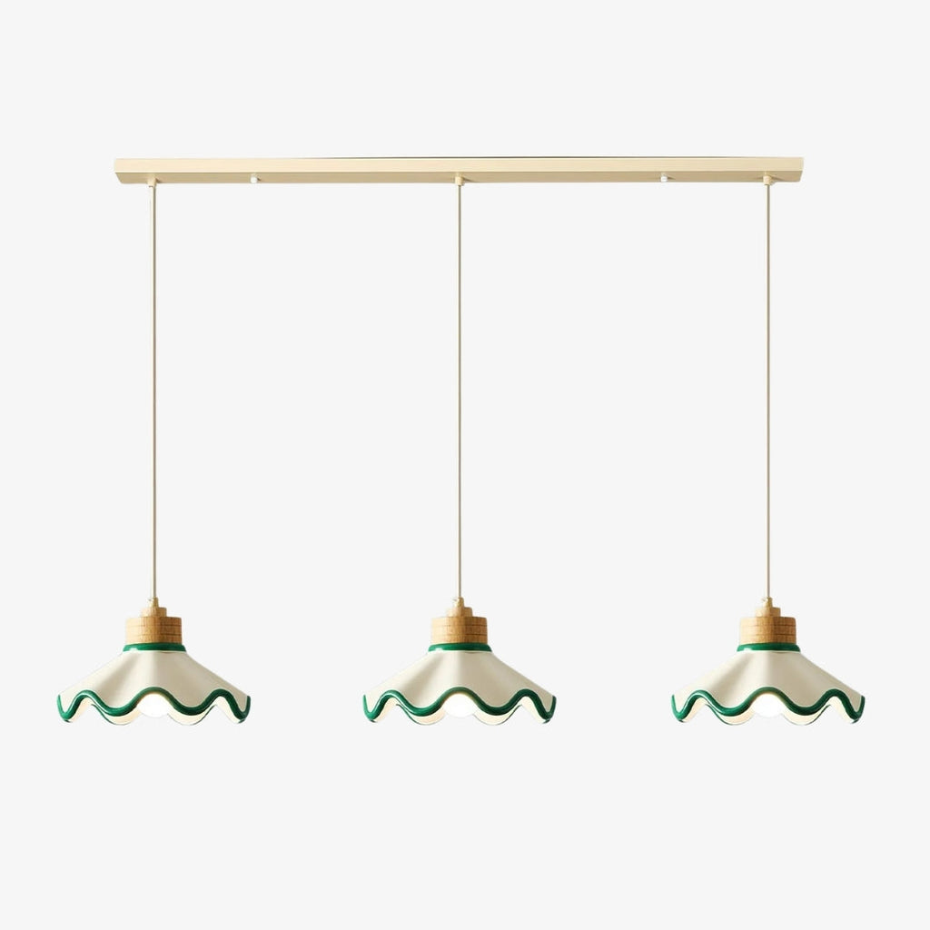 Resinova Wave-shaped Pendant Light - Modern Metallic Resin for Dining Rooms and kitchens | Souliia