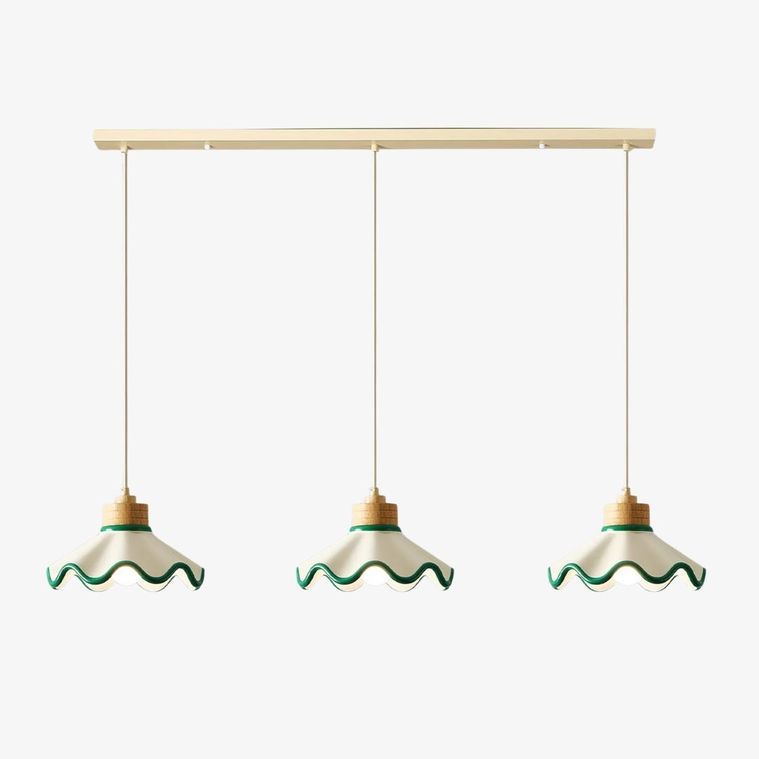 Resinova Wave-shaped Pendant Light - Modern Metallic Resin for Dining Rooms and kitchens | Souliia