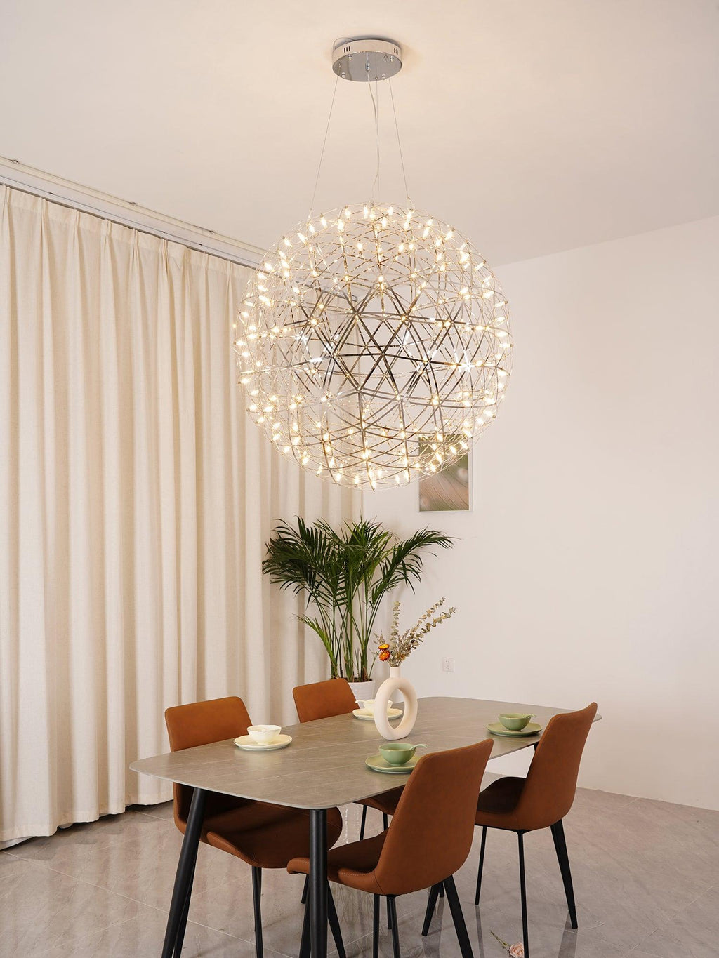 Silver Spark Ball Pendant Light | Souliia