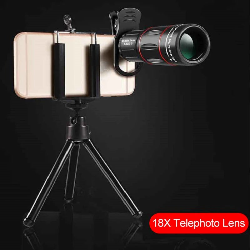 Teleskopická čočka pro iPhone 18X — clona 37 mm, dosah 1500M