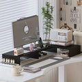 Dualdesk Adjustable Dual Monitor Stand — Laptop Tray and Accessory Organizer