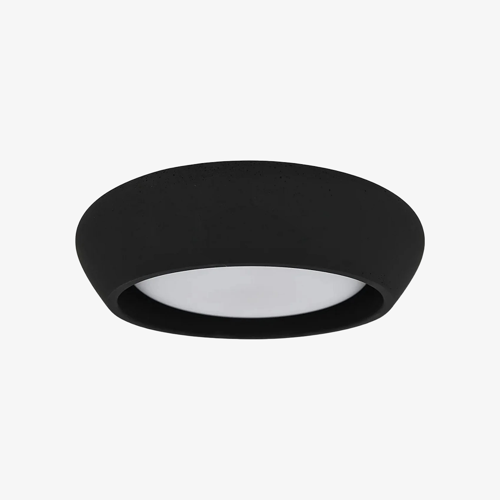 Plafonieră minimalistă din beton Monocem – lampă elegantă montată la nivelul tavanului pentru sufragerie | Souliia