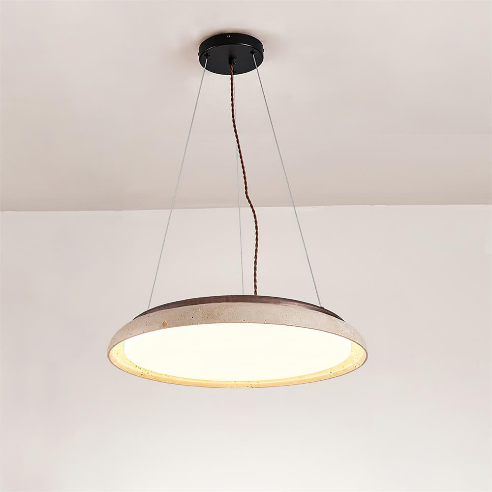 Lampada a sospensione Piedra in travertino | Souliia