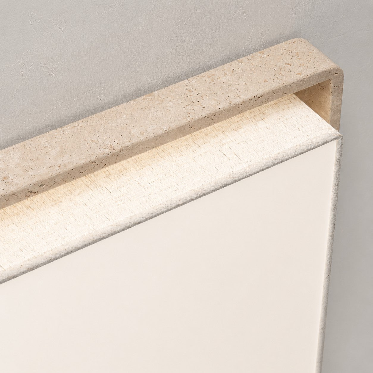 Travertine Fabric Flush Mount Ceiling Light | Souliia
