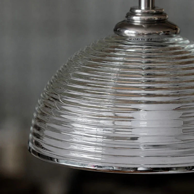 Ribelle Ribbed Glass Pendant Light for Dining Rooms and Bedrooms | Souliia