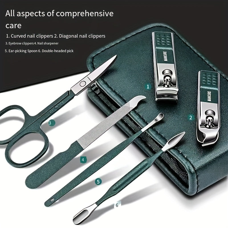 CleanCut 6-Piece Portable Nails And Ears Grooming Set, Compact Build