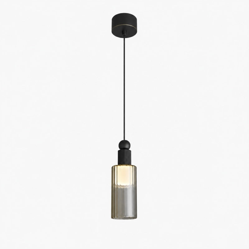 Ribbed Glass Mini LED Pendant Light | Souliia