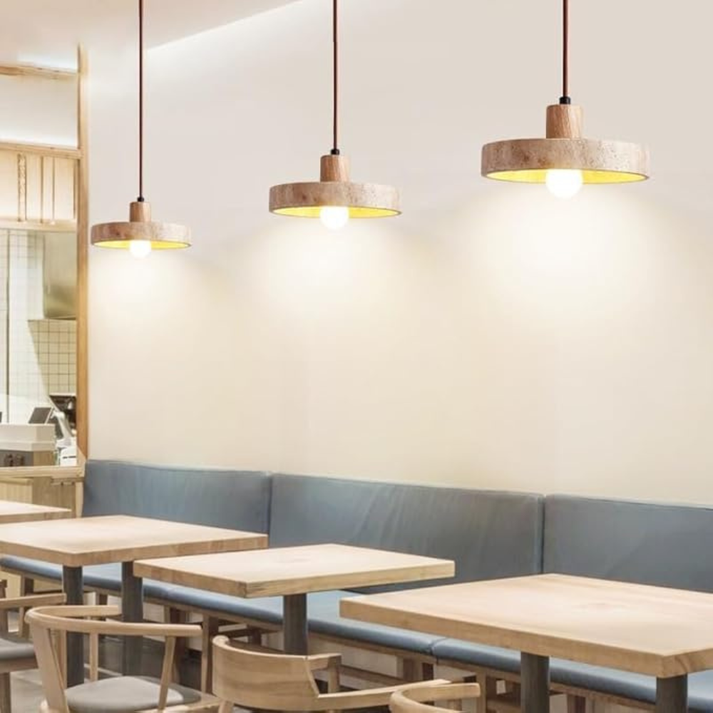The Star's Radiance Travertine Pendant Light | Souliia