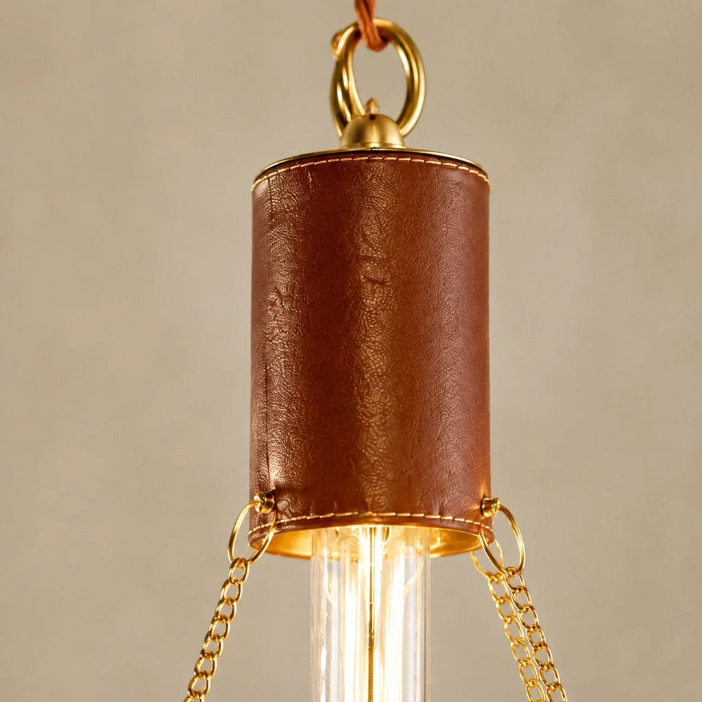 Prismatic French Leather Pendant Light | Souliia