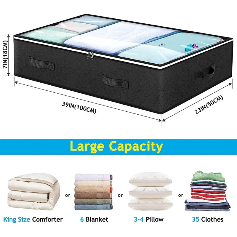 Under-Bed Storage Bag - Quickly Create More Space and Organized Storage - Souliia