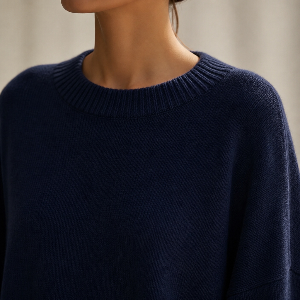 SerenoWave – Effortless Asymmetric Poncho Sweater with Batwing Sleeves - Souliia