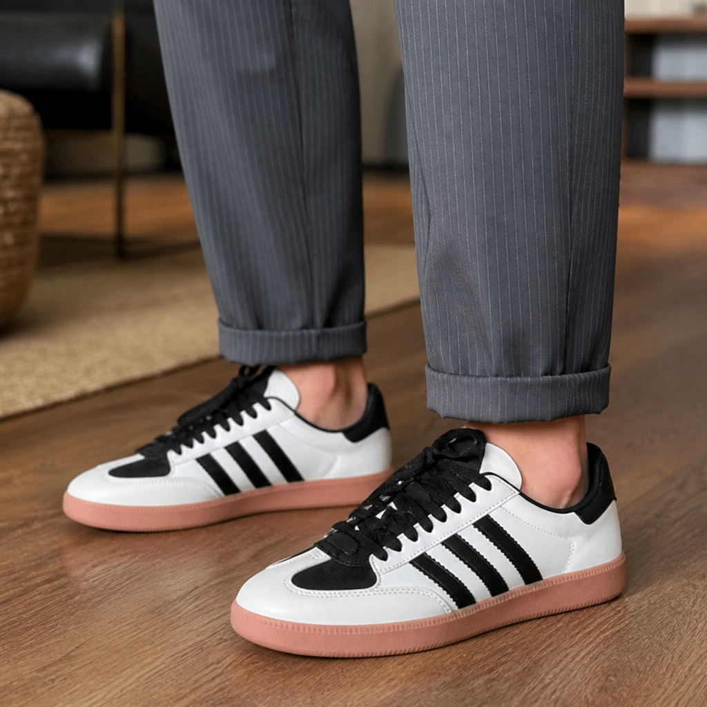Virelia – Tailored Pinstripe High-Waist Straight-Leg Pants - Souliia