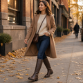 VeroStride – Classic Knee-High Riding Boots with Block Heel - Souliia