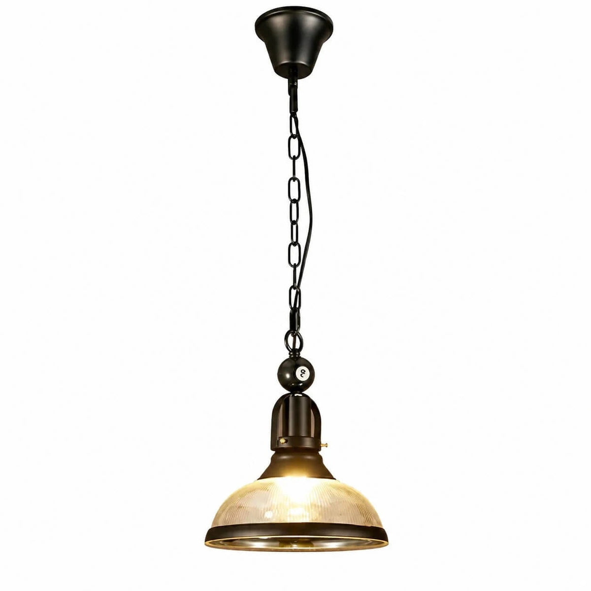 Vintage Industrial Billiard Pendant Light with Glass or Iron Shades | Souliia
