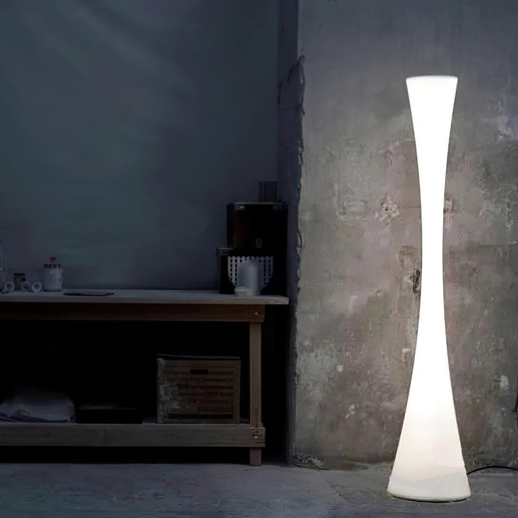Romantic Simple White Column Floor Lamp M27 | Souliia