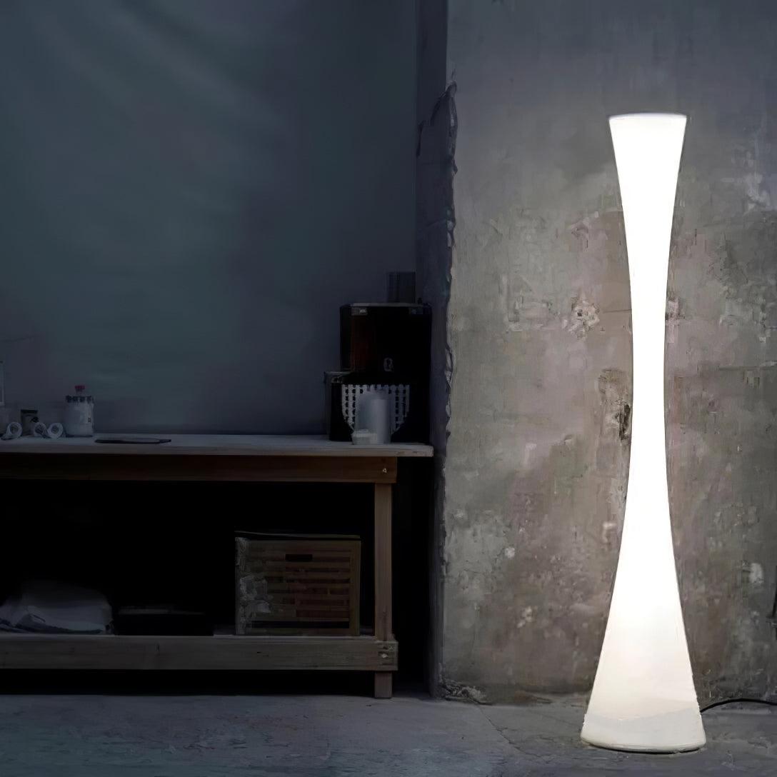 Romantic Simple White Column Floor Lamp M27 | Souliia