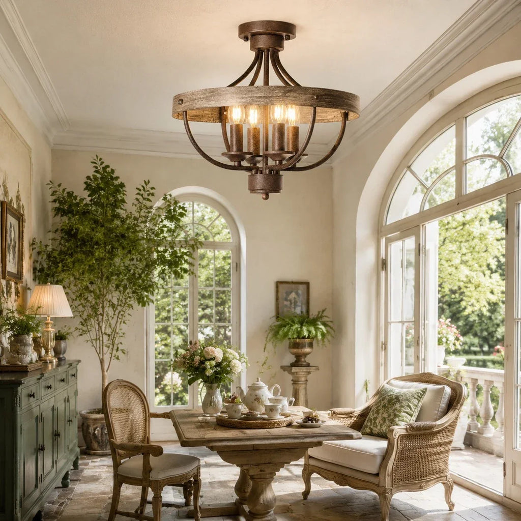 Rustic-tyylinen metallihäkkikattovalaisin | Souliia