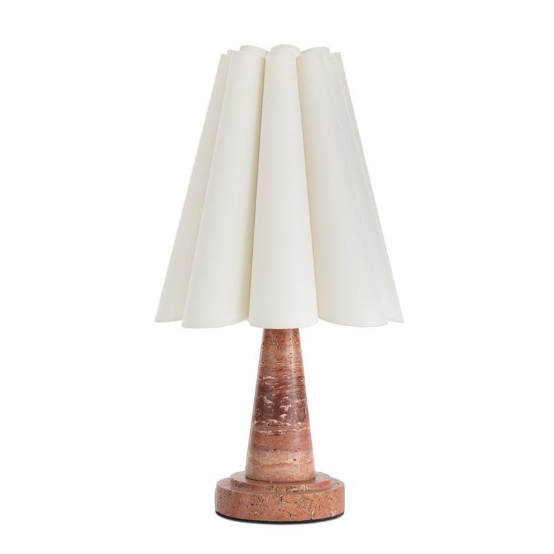 Shadon Marble Pleated Table Lamp | Souliia