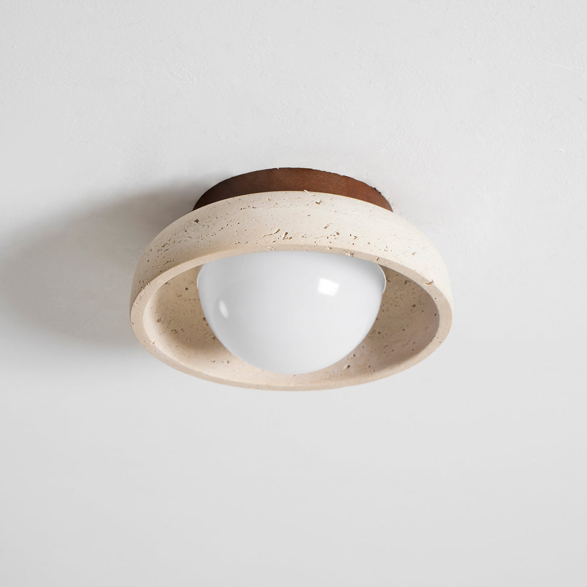 Lampada da soffitto Piedra in travertino | Souliia