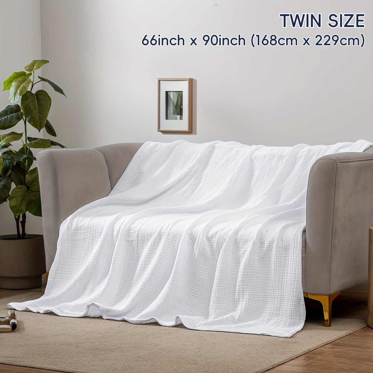 Cloudsoft Four-Layer Cotton Blanket — Soft, Breathable Weave