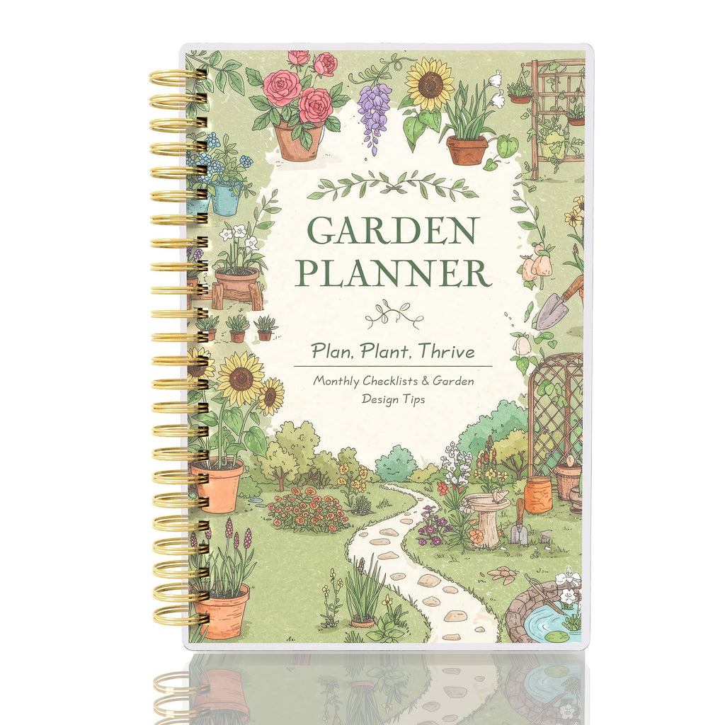 Gardenlog A5 Undated Spiral Garden Planner — 116 Pages, Structured Layouts