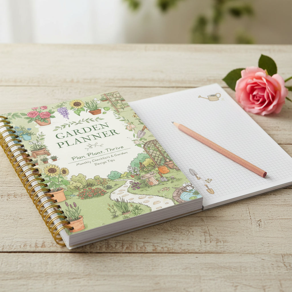 Gardenlog A5 Undated Spiral Garden Planner — 116 Pages, Structured Layouts