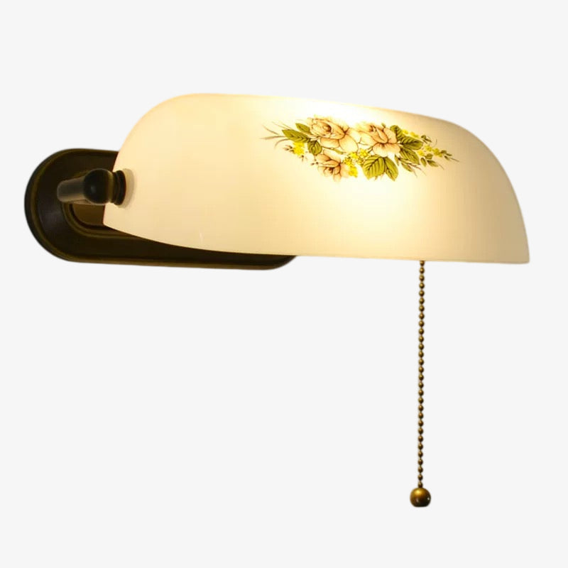TF Tivanny Floral Stained Glass Wall Light - Tiffany Inspired Wall Sconce for Bedroom or Hall Decor | Souliia