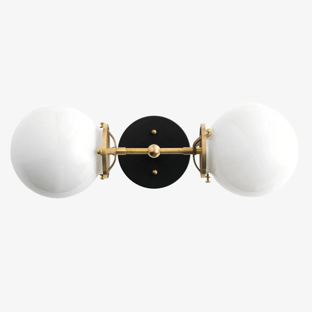 Lumio Globe Opal Glass – Mid-Century Modern Bathroom Wall Sconce | Souliia