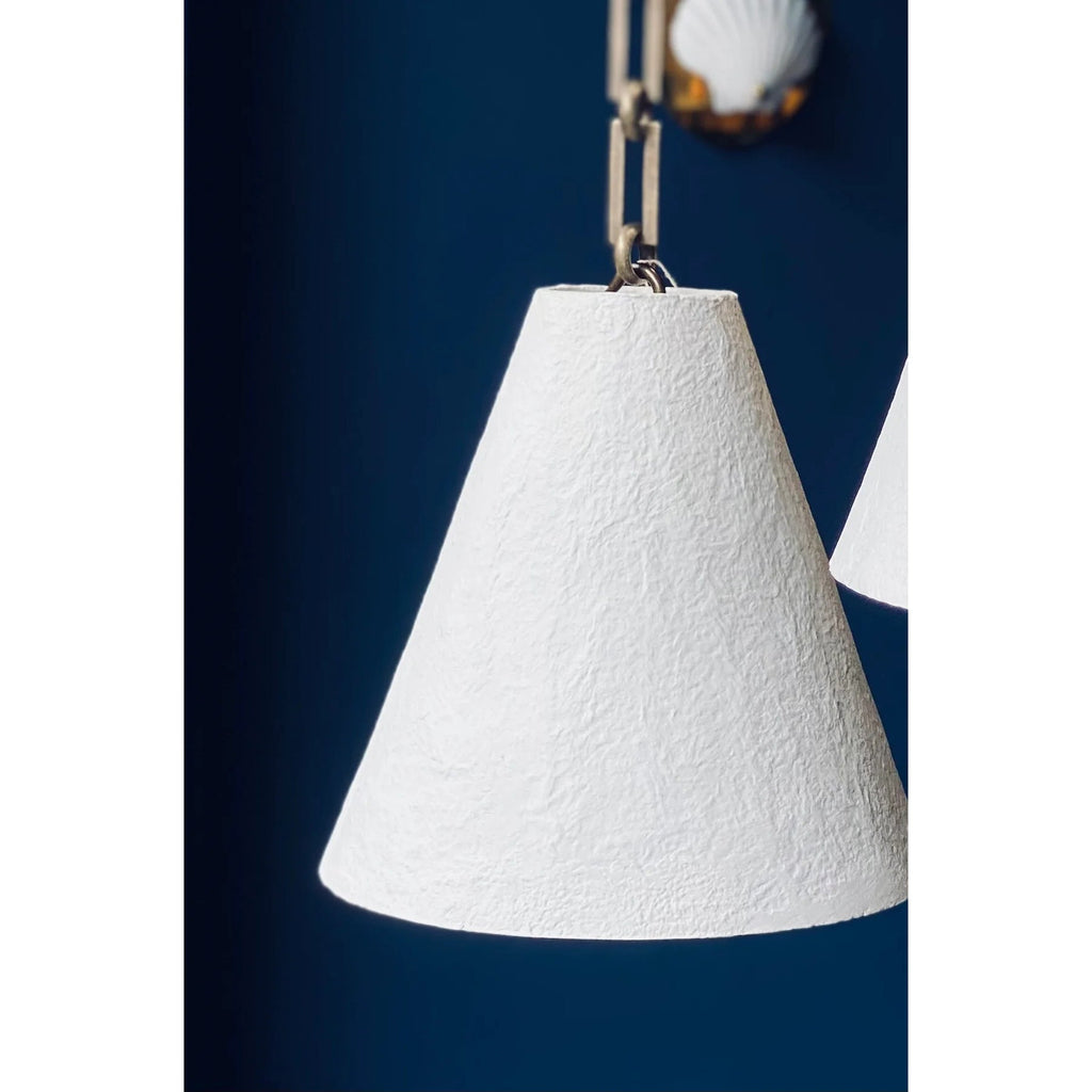 Lampada a sospensione in gesso bianco | Souliia